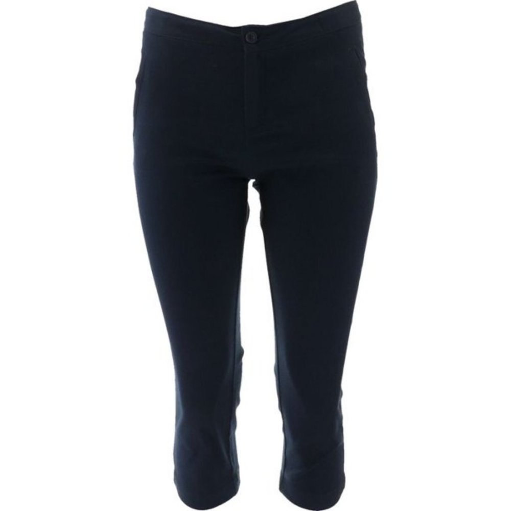 NWT LANDS'‎ END GIRL'S PERFECT FIT CROPPED PANTS KHAKI 10